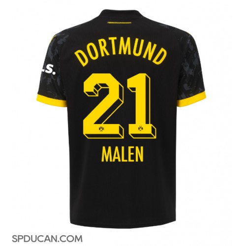 Muški Nogometni Dres Borussia Dortmund Donyell Malen #21 Gostujuci 2023-24 Kratak Rukav